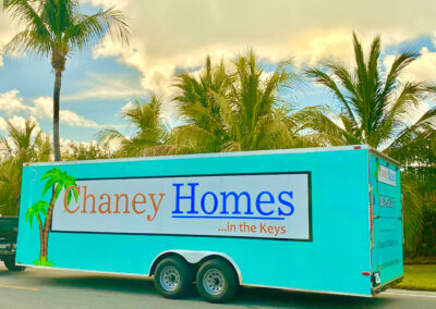 Chaney Homes in the Key staging trailer